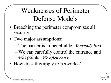 Outline The Concept Of Perimeter Defense And Networks Firewalls Ppt