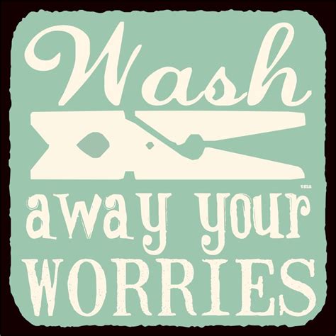 Wash Away Your Worries Vintage Metal Art Retro Laundry Room Tin Sign
