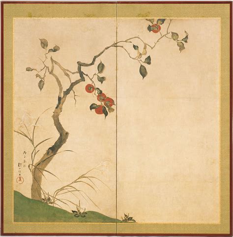 Sakai Hōitsu Persimmon Tree Japan Edo Period 16151868 The