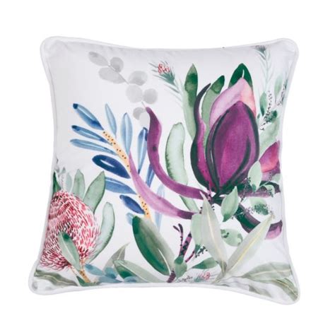 Bianca Protea Plum Cushion Linen Plus Pty Ltd
