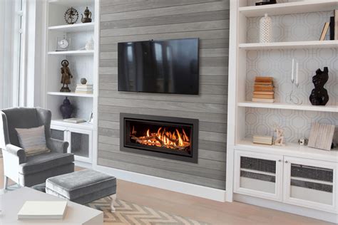 linear gas fireplace modern living room vancouver  enviro