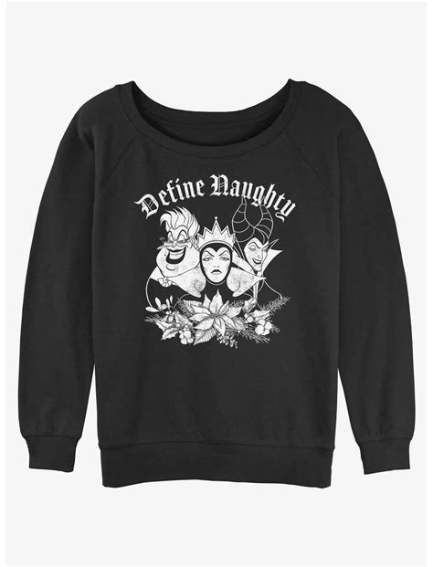 Disney Villains Define Naughty Girls Slouchy Sweatshirt Black Hot Topic