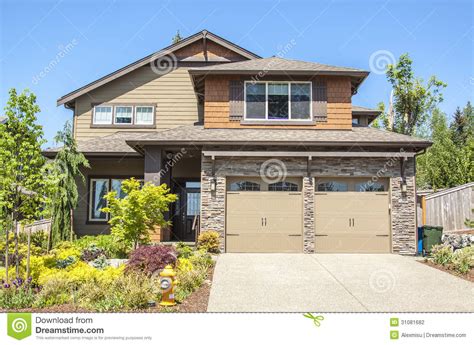 Suburban House Stock Photo Image Of Property Housing 31081682