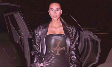 Kim Kardashian Flaunts Her Curves In All Black Ensemble