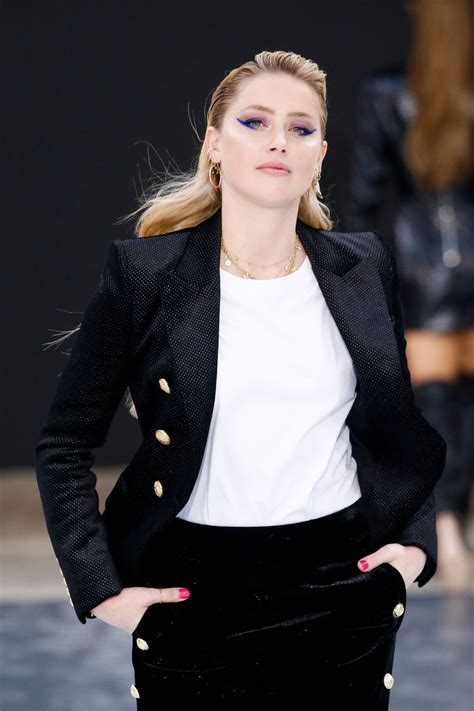 Amber Heard At Le Defile L’oreal Paris Show At Paris Fashion Week 09 28 2019 Hawtcelebs