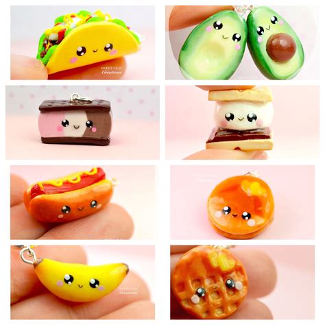 Mini Food Kawaii Charms Miniature Food Jewelry Polymer Clay Jewelry