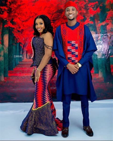 Couple African Outfit African Couple Engagement Outfitankara Gown Ankara Clothes For Couples