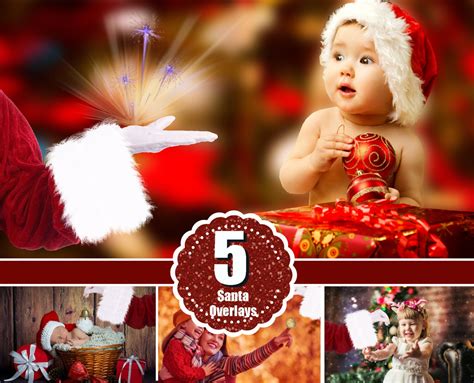 Santa Hand Photoshop Overlay Christmas Holiday Overlay Etsy