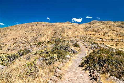Premium Photo Hiking Trail At The Colca Canyon In Peru One Of The