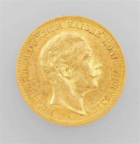 Gold Coin 20 Mark Germany 1899 Wilhelm Ii