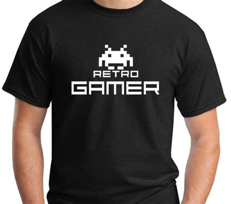 Retro Gamer Vintage Space Invaders T Shirt Retro Gamer Gaming Shirt