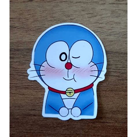Doraemon Cartoon Sticker Shy Doraemon Peeker Sticker Etsy