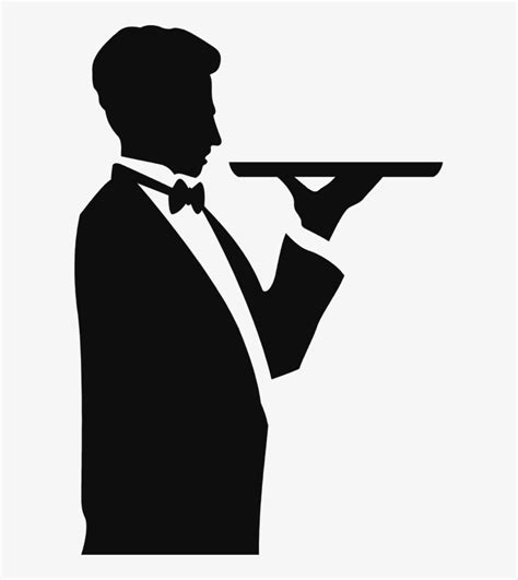 Butler Silhouette Clip Art Waiter Clip Art Free Transparent Png