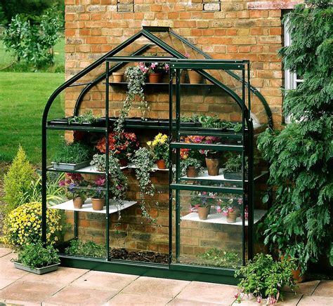 Bandq Metal 6x2 Toughened Safety Glass Wall Garden Greenhouse Lean To