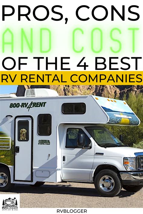 Pros Cons And Cost Of The 4 Best Rv Rental Companies Artofit