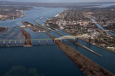 The Sault Ste. Marie International Bridge, which connects Ontario