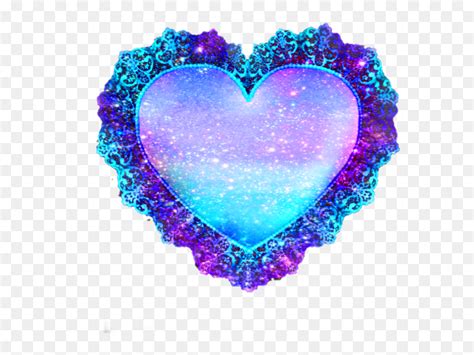 Transparent Galaxy Heart Png Purple And Blue Heart Png Download Vhv