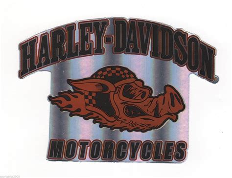 Harley Davidson Motorcycles Chrome Racing Hog Indoor Reflective Sticker