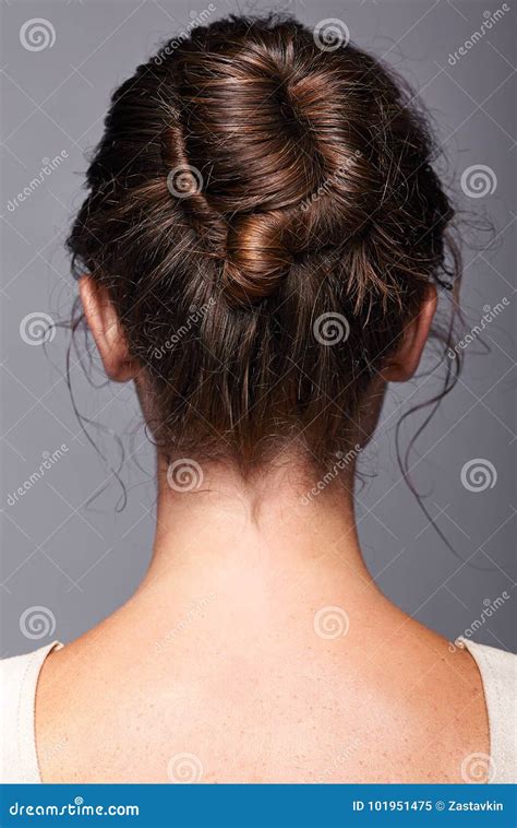 The Back Of The Head Of Middle Aged Men Male Body Parts Royalty Free
