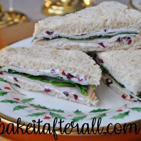 Turkey Cranberry Tea Party Sandwiches You Re Gonna Bake It After All
