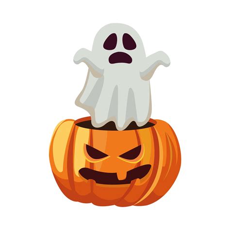 Caricature De Fantôme Blanc Halloween Sur La Conception De Vecteur De