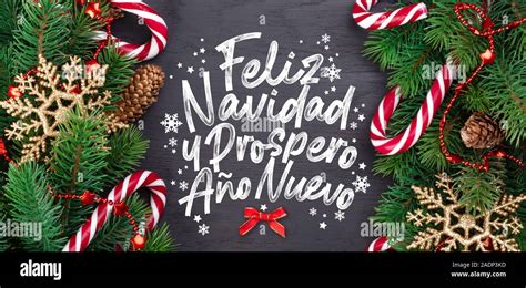 Christmas Card With Wishes Words In Spanish Merry Christmas And A
