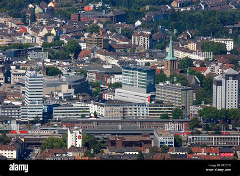 Aerial View City Skyline Bochum Bochum Ruhr Area North Rhine