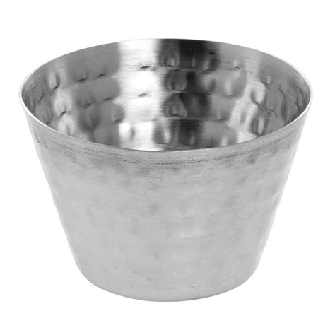 American Metalcraft 4 Oz Hammered Stainless Steel Sauce Cup