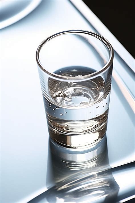 A Glass Of Water Is Sitting On A White Surface Background Wallpaper Image For Free Download