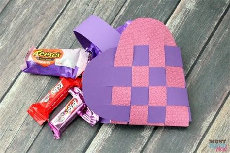 Easy Woven Paper Heart Basket For Valentines Day Great Kids Craft