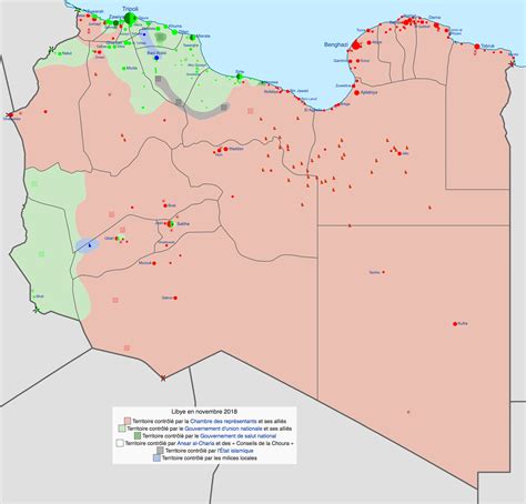 Libye - géopolitique (novembre 2018) • Carte ...
