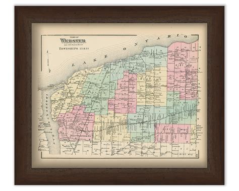 Town Of Webster New York 1872 Map