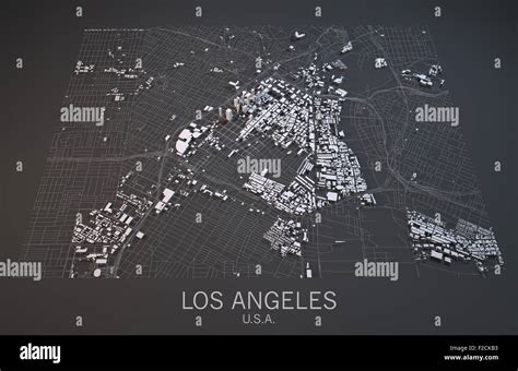 Satellite View Of Los Angeles Map United States Of America Usa 3d