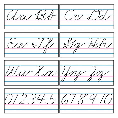 Correct usage of this alphabet of lines is essential whether you use traditional drafting methods or cad. Basic Alphabet Zaner-Bloser Cursive Bulletin Board Set - T-1859 | Trend ...