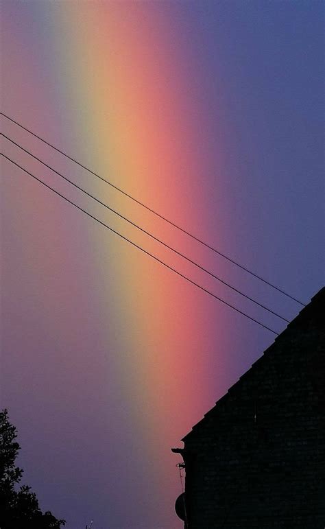 Download Pastel Rainbow On The Purple Night Sky Wallpaper