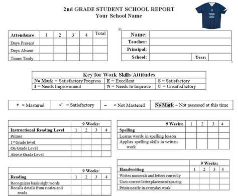 15 Printable School Report Templates In Word And Pdf Writing Word