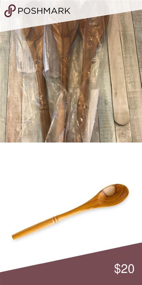 Pampered Chef Teak Wooden Spoons Set Spoon Set Pampered Chef Wooden