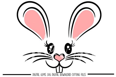 We print the highest quality bunny face masks on the internet. Easter Bunny Rabbit Face SVG / DXF / EPS / PNG Files By ...