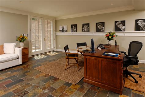 Lower Level Renovation Creates Home Office In Mclean