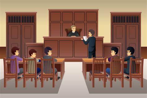 Cartoon Of Courtroom Jury Illustrations Royalty Free Vector Graphics