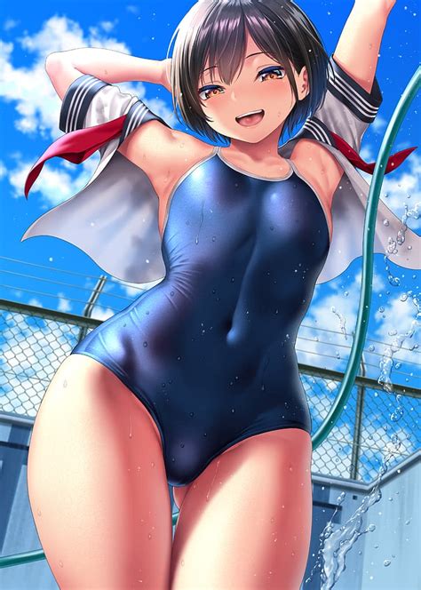 1364x768px Free Download Hd Wallpaper Anime Girls Swimwear Kase