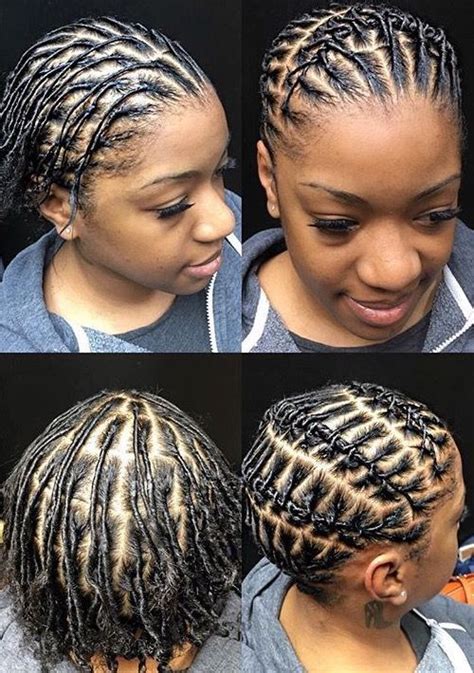 As for the actual feeling of wearing such a hairstyle, dreads are soft and lightweight yet firm sections of hair. Image result for starter loc updos | Natural hair styles ...