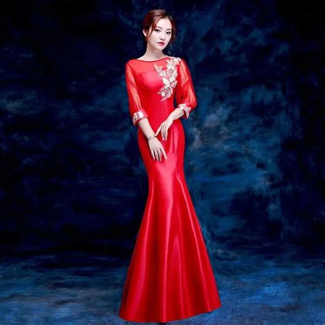 2018 backless cheongsam sexy qipao women long traditional chinese dresses evening dress robe