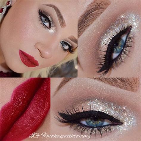 15 Christmas Face And Eye Party Makeup Ideas For Girls And Women 2017