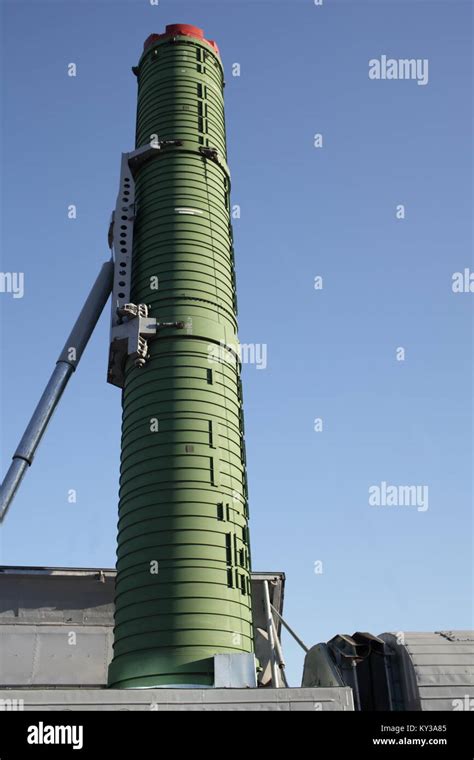 Ballistic Rocket Launcher Is Aimed At The Sky Stock Photo Alamy