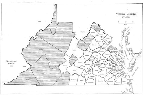 Map Of Virginia Counties 1776 Virginia Map