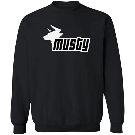 Musty Merch Logo Cow Black Shirt Hnatee