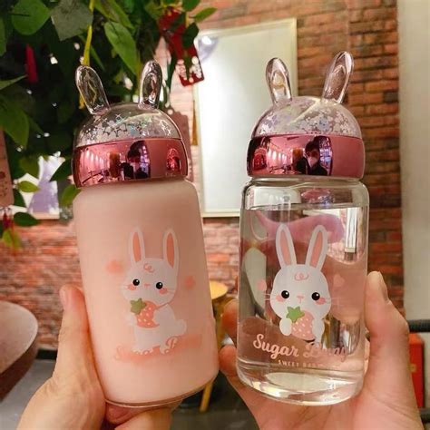 Kawaii Bunny Drinking Bottle Cute Bottle Kawaii Cups