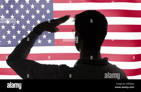 Proud Saluting Male On American Flag Background Stock Video Footage Alamy