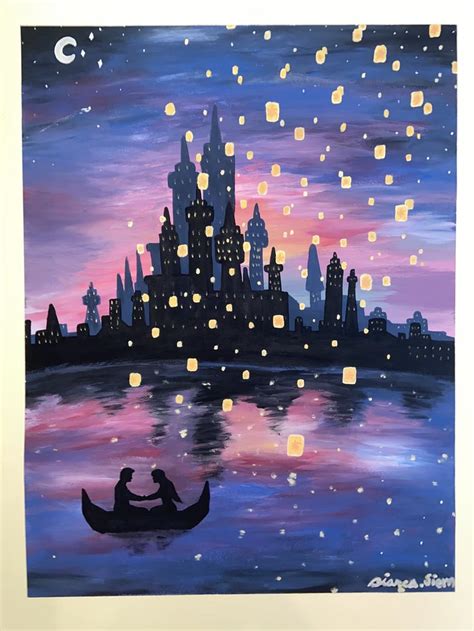 Tangled Wall Painting Disney Canvas Art Tangled Painting Disney